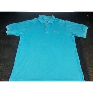 Tommy Bahama Supima Cotton Polo Shirt Mens Large Blue‎ Casual Relaxed Island